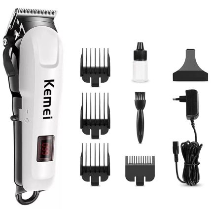 Kemei KM-809A Digital Hair Clipper Trimmer | LCD Display & 240 Min Runtime