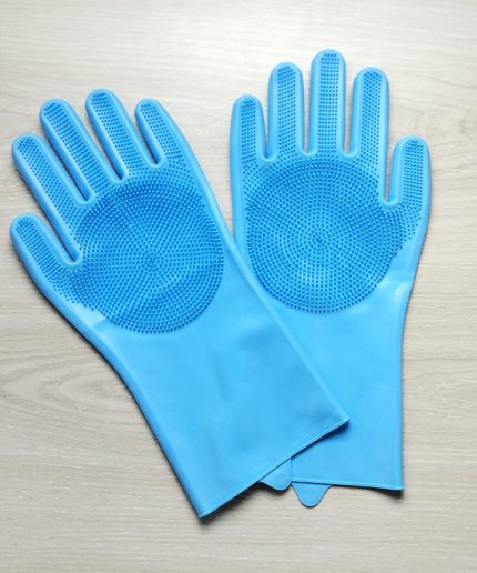 Silicon Dish Washing Kitchen Hand Gloves – 1 Pair