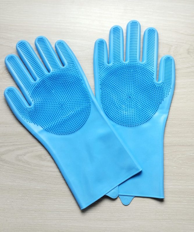Silicon Dish Washing Kitchen Hand Gloves – 1 Pair