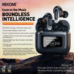 WEKOME Beluga S9 ANC TWS Earphone – Bluetooth 5.4, LCD Touch Screen & HiFi Sound