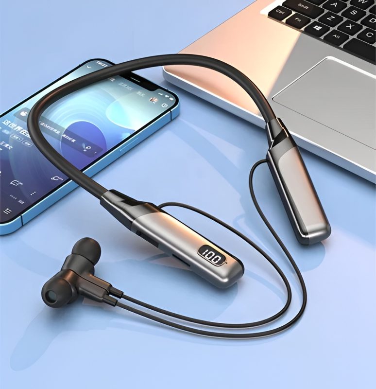 Recrsi RE-NY060 Wireless Neckband Earphones – 200H Battery Backup