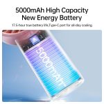JisuLife Handheld Fan Life4 5000mAh – 5-Speed Turbo Wind, LED Display
