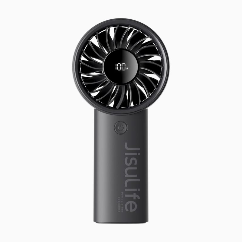 JisuLife Handheld Fan Life4 5000mAh – 5-Speed Turbo Wind, LED Display