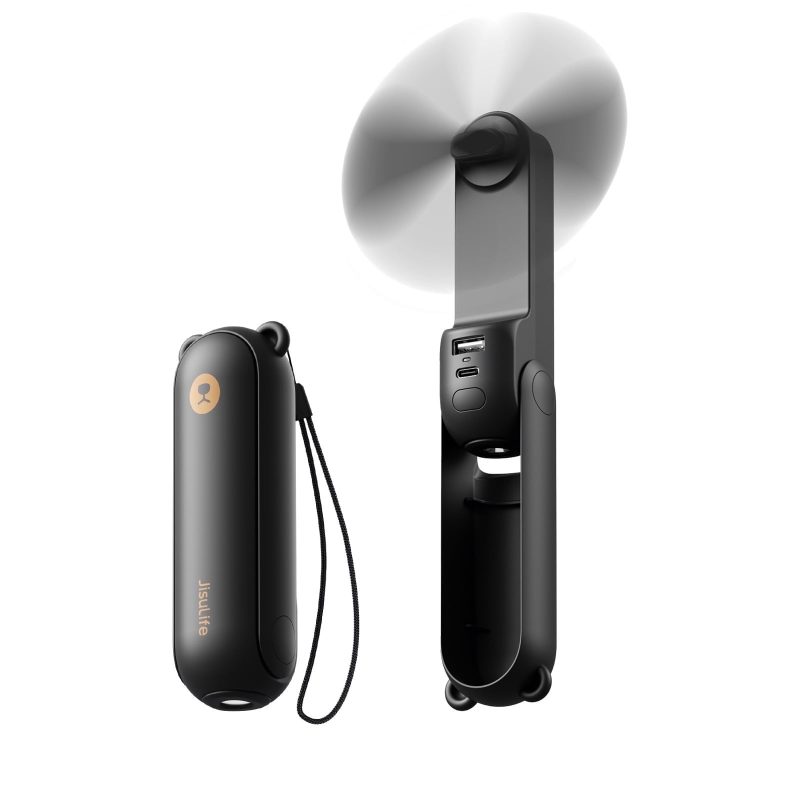 JisuLife Handheld Fan Life8 Plus (F8X) 4500mAh – Foldable Mini Fan with Power Bank & Flashlight